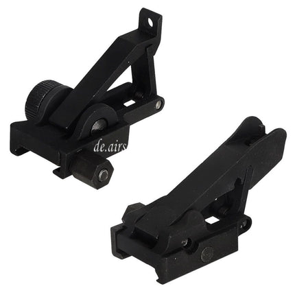 Airsoft Website Metall Mangone Hochklappen Korn Kimme Geeignet für 20mm Picatinny Schiene Gewehre