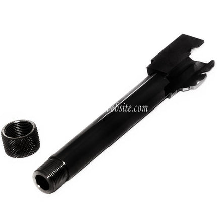 5KU CNC Aluminum Außen Lauf Typ 1 mit -14mm CCW Gewindeabdeckung gegen den Uhrzeigersinn Geeignet für Tokyo Marui G17 GBB Pistolen Airsoft