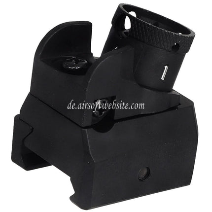 Airsoft Website Metall HK416 Combat Kimme Geeignet für 20mm Picatinny Schiene Gewehre