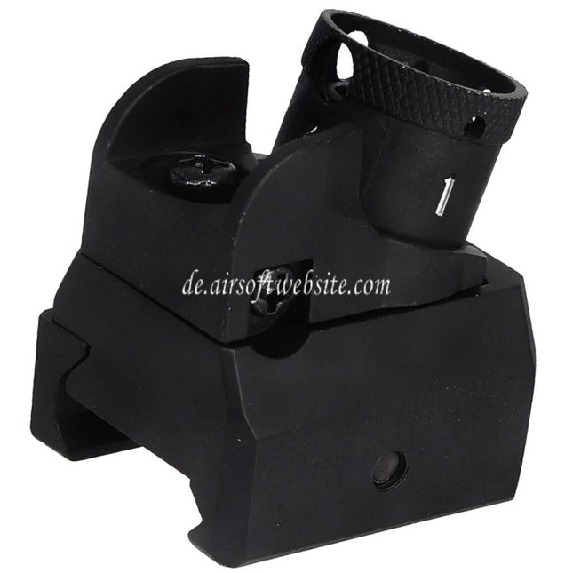 Airsoft Website Metall HK416 Combat Kimme Geeignet für 20mm Picatinny Schiene Gewehre