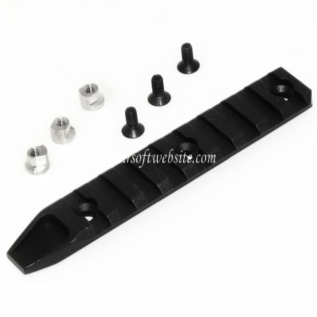 AIRSOFT WEBSITE 115mm 9-Slots Schienenpaneel Geeignet für URX RAS Handschutzsystem Schwarz