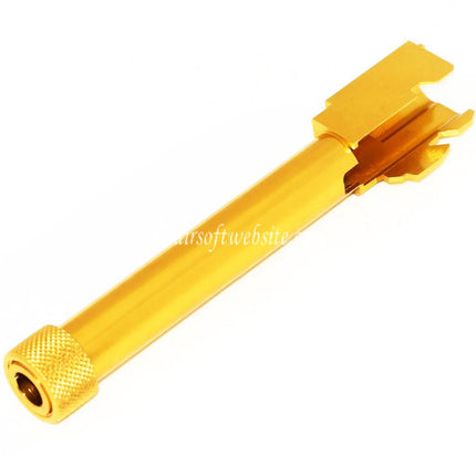 5KU CNC Aluminum Außen Lauf Typ 1 mit -14mm CCW Gewindeabdeckung gegen den Uhrzeigersinn Geeignet für Tokyo Marui G17 GBB Pistolen Airsoft