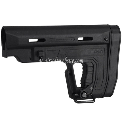 APS Poly Fiber RS1 Typ 1 Gewehrschaft Geeignet für M4 M16 Serie AEG Gewehre Airsoft Schwarz