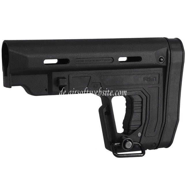 APS Poly Fiber RS1 Typ 1 Gewehrschaft Geeignet für M4 M16 Serie AEG Gewehre Airsoft Schwarz