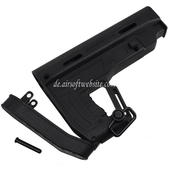 APS Poly Fiber RS1 Typ 1 Gewehrschaft Geeignet für M4 M16 Serie AEG Gewehre Airsoft Schwarz