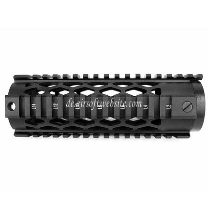 5KU Diamond Serie Karabiner RAS Handschutz Schienen System Geeignet für M4 M16 Serie AEG GBB Gewehre Airsoft Schwarz