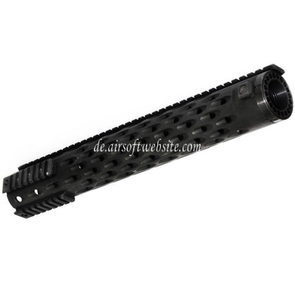 5KU 380mm TJ Competition Stil Free Float Handschutz 4-Seiten Schienen System Geeignet für M4 M16 Serie AEG GBB Gewehre Airsoft Schwarz