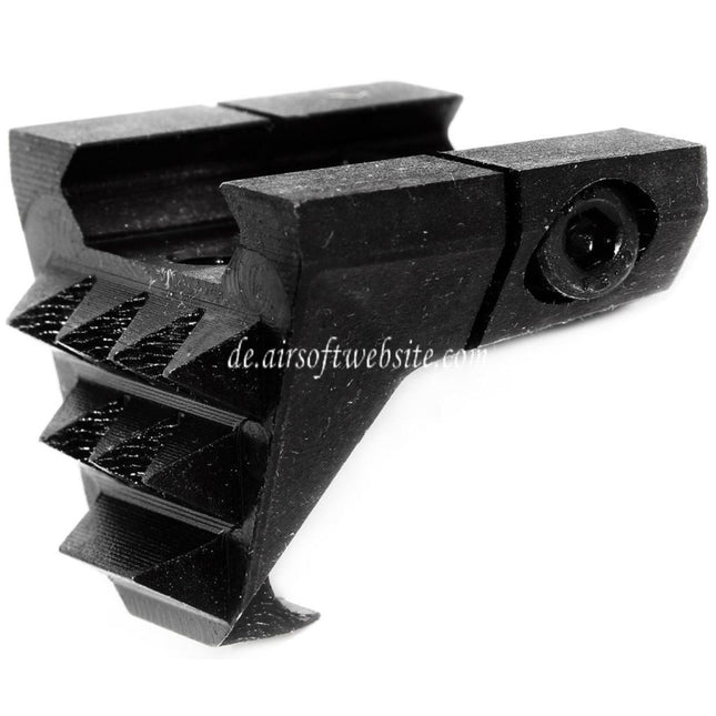 5KU Metall Schlag Handstopper mit hinterem Haken Geeignet für jede 20mm Picatinny Schiene Schwarz