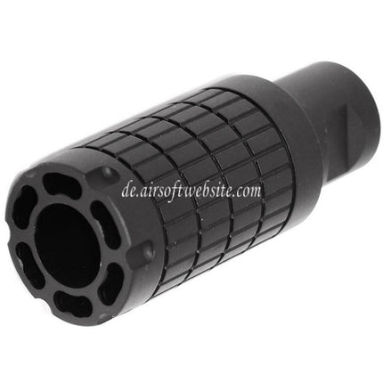 5KU 5KU Linear Compensator Mündungsfeuerdämpfer GEN-II Geeignet für -14mm CCW Gegen den Uhrzeigersinn Lauf Gewehre Airsoft Schwarz