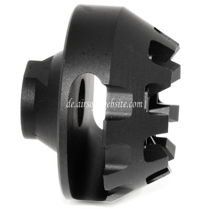 5KU Aluminum Cookie Cutter Comp Mündungsfeuerdämpfer Geeignet für -14mm CCW Gegen den Uhrzeigersinn Lauf Gewehre Airsoft Schwarz
