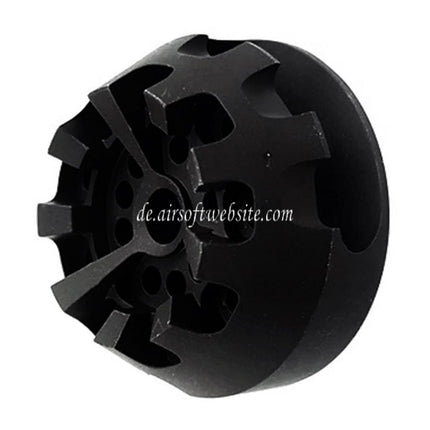 5KU Aluminum Cookie Cutter Comp Mündungsfeuerdämpfer Typ-2 Geeignet für -14mm CCW Gegen den Uhrzeigersinn Lauf Gewehre Airsoft Schwarz