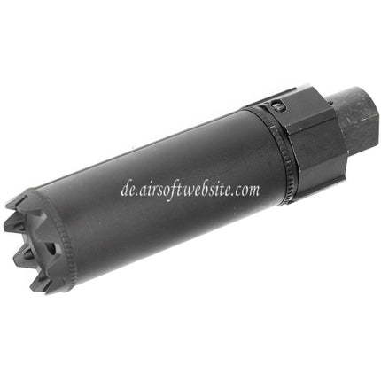 5KU Socom Mini Monster QD Schalldämpfer mit Mündungsfeuerdämpfer Geeignet für -14mm CCW Gegen den Uhrzeigersinn Lauf Gewehre Airsoft Schwarz
