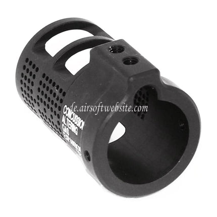 5KU Aluminum CAGE Blast Diverter Mündungsfeuerdämpfer Geeignet für -14mm CCW Gegen den Uhrzeigersinn Lauf Gewehre Airsoft Schwarz