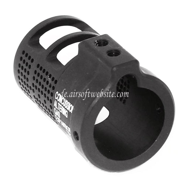 5KU Aluminum CAGE Blast Diverter Mündungsfeuerdämpfer Geeignet für -14mm CCW Gegen den Uhrzeigersinn Lauf Gewehre Airsoft Schwarz