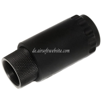 5KU 7.62 Taper Mount Flash Comp und Blast Shield Mündungsfeuerdämpfer Geeignet für -14mm CCW Gegen den Uhrzeigersinn Lauf Gewehre Airsoft Schwarz