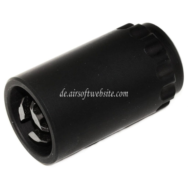 5KU 7.62 Taper Mount Flash Comp und Blast Shield Mündungsfeuerdämpfer Geeignet für -14mm CCW Gegen den Uhrzeigersinn Lauf Gewehre Airsoft Schwarz