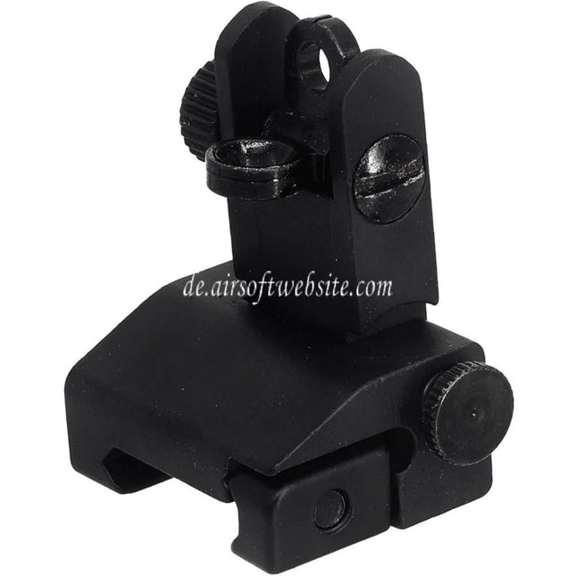 Airsoft Website Metall Legierung Hochklappen Kimme Geeignet für 20mm Picatinny Schiene Gewehre