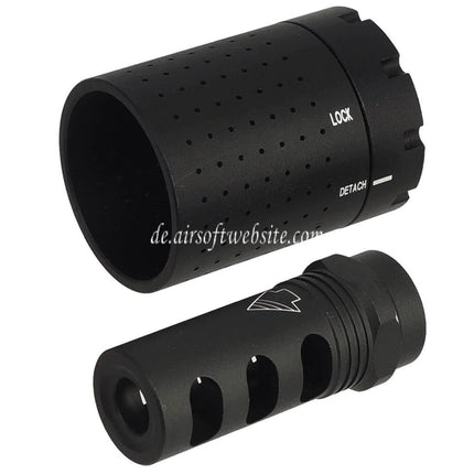 5KU Aluminum Ferfrans Modular Mündungsbremse CRD Feuerdämpfer -14mm CCW Gewinde gegen den Uhrzeigersinn