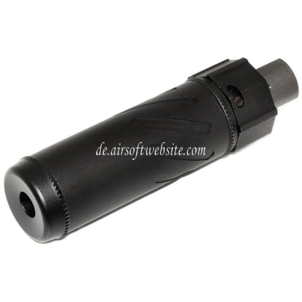 5KU 128mm/149mm SOCOM556 Mini QD Schalldämpfer B mit Mündungsfeuerdämpfer Geeignet für -14mm CCW Gegen den Uhrzeigersinn Lauf Gewehre Airsoft Schwarz