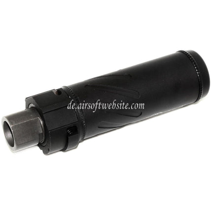 5KU 128mm/149mm SOCOM556 Mini QD Schalldämpfer B mit Mündungsfeuerdämpfer Geeignet für -14mm CCW Gegen den Uhrzeigersinn Lauf Gewehre Airsoft Schwarz