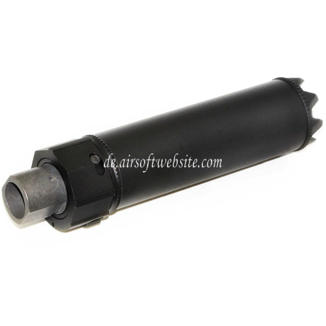 5KU 175mm SOCOM RC Monster QD Schalldämpfer mit Mündungsfeuerdämpfer Geeignet für -14mm CCW Gegen den Uhrzeigersinn Lauf Gewehre Airsoft Schwarz