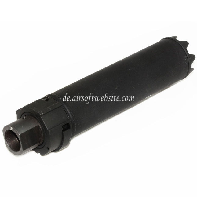 5KU 170mm/191mm SOCOM MG Monster QD Schalldämpfer mit Mündungsfeuerdämpfer Geeignet für -14mm CCW Gegen den Uhrzeigersinn Lauf Gewehre Airsoft Schwarz