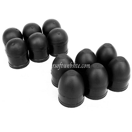 5KU 12 Stück Ersatz Gummigeschoss Granatenkopf Geeignet für 40mm Patronengehäuse Schwarz