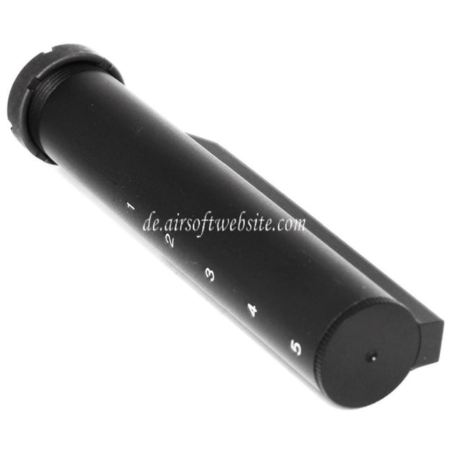 5KU 5-Positions Schaft Pufferrohr Geeignet für M4 M16 Serie AEG Gewehre Airsoft Schwarz