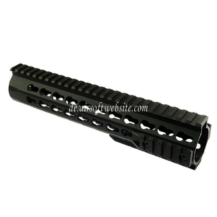 CYMA Aluminum 10 Zoll 255mm Keymod Handschutz Schienen System Geeignet für Tokyo Marui APS CYMA M4 M16 Serie AEG Gewehre Airsoft Schwarz