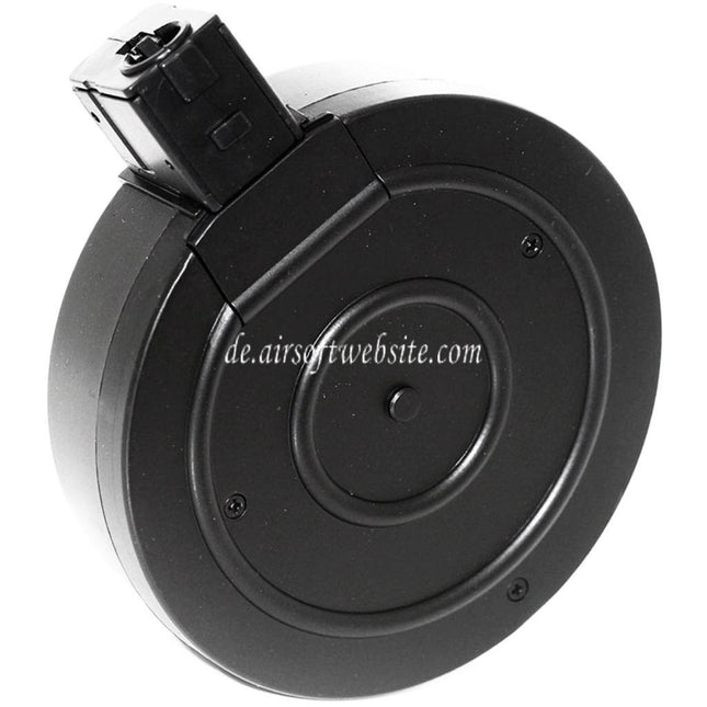 AIRSOFT WEBSITE 370rd Trommelmagazin Geeignet für WELL R2 Tokyo Marui Vz61 SCORPION Serie SMG Gewehre Schwarz