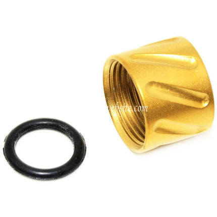 5KU Diagonals Knurled Laufgewinde Schutzabdeckung -14mm CCW gegen den Uhrzeigersinn Geeignet für Tokyo Marui G17 GBB Pistolen Airsoft