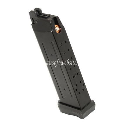 APS 23rd Doppelte Leistung Co2 Magazin Geeignet für G17 G18C ACP601 ACP606 A-CAP Z1-CAP Black Hornet Dragonfly Scorpion SHARK Spyder X1-CAP / Tokyo Marui / WE / Armorer Works GBB Pistolen Airsoft Schwarz