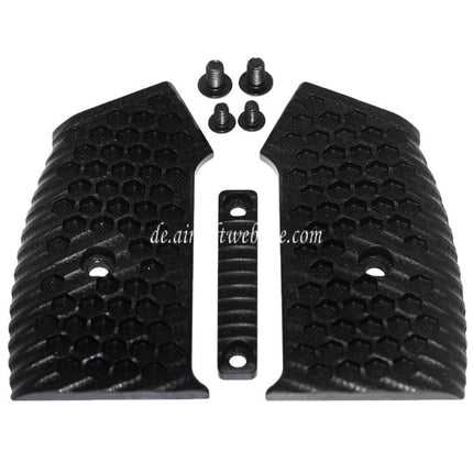 5KU Austauschbarer, kompletter modularer Pistolengriffsatz (Edge) geeignet für M4 M16 Serie GBB Gewehre Airsoft Schwarz