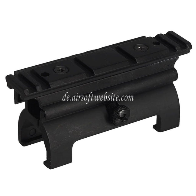 Airsoft Website 20mm Obere und Seitliche Schiene Montagebasis Geeignet für MP5 Serie AEG GBB Gewehre Airsoft Schwarz