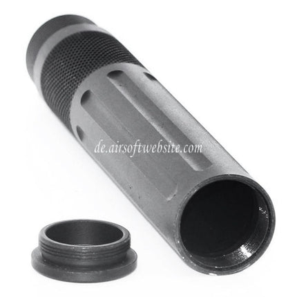 5KU Pistolenempfänger Verlängerungsrohr geeignet für Western Arms WA M4 M16 Serie GBB Gewehre Airsoft Schwarz
