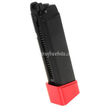 DOUBLE BELL 24rd Co2 Magazin Geeignet für G17 G18C G-Serie GBB Pistolen Airsoft Schwarz/Rot