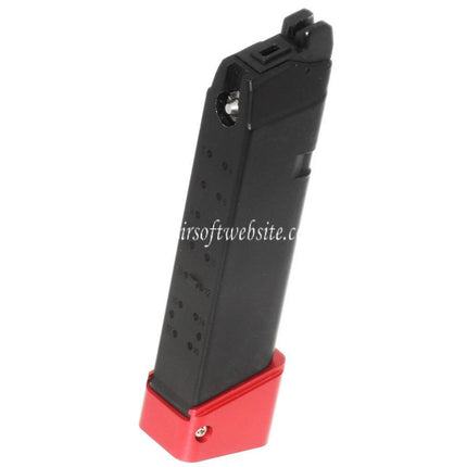 DOUBLE BELL 24rd Co2 Magazin Geeignet für G17 G18C G-Serie GBB Pistolen Airsoft Schwarz/Rot