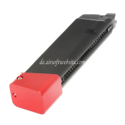 DOUBLE BELL 24rd Co2 Magazin Geeignet für G17 G18C G-Serie GBB Pistolen Airsoft Schwarz/Rot