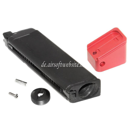 DOUBLE BELL 24rd Co2 Magazin Geeignet für G17 G18C G-Serie GBB Pistolen Airsoft Schwarz/Rot