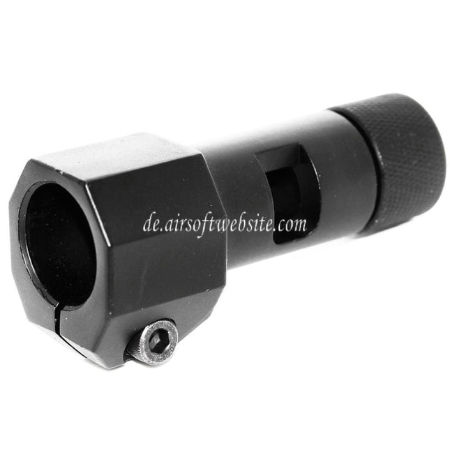 Airsoft Website 74mm Metal Mündungsbremse Mündungsfeuerdämpfer Geeignet für WELL L96 MB Serie Scharfschützen Gewehre