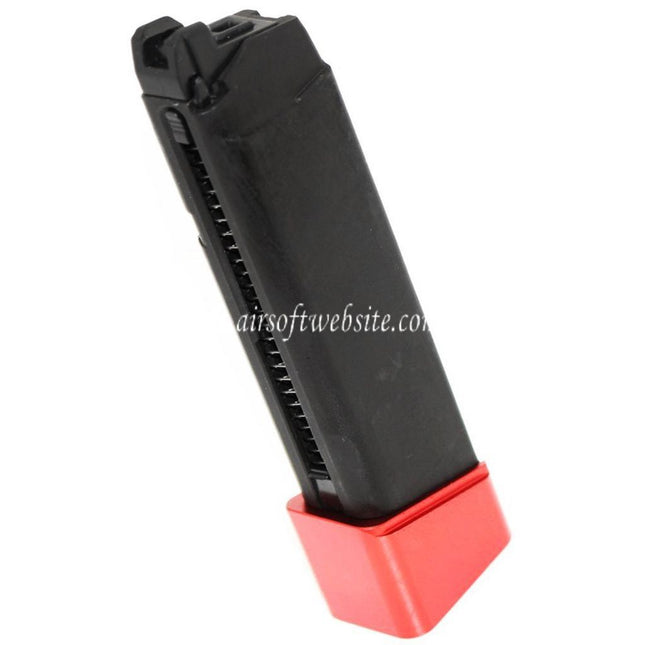 DOUBLE BELL 22rd Gas Magazin Geeignet für G17 G18C G-Serie GBB Pistolen Airsoft Schwarz/Rot