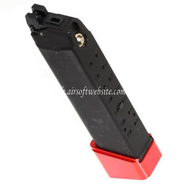 DOUBLE BELL 22rd Gas Magazin Geeignet für G17 G18C G-Serie GBB Pistolen Airsoft Schwarz/Rot