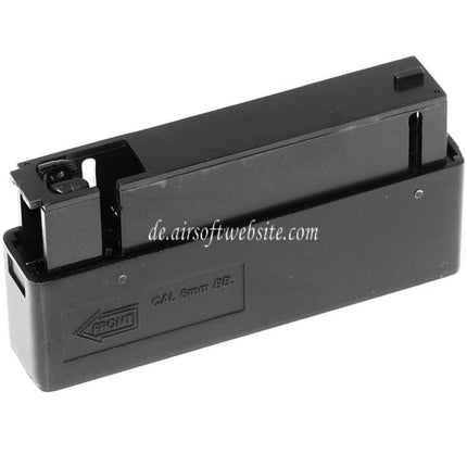AIRSOFT WEBSITE 25rd Metall Magazin Geeignet für WELL MB01 MB04 MB05 L96 G21 G22 Bolt Action Scharfschützengewehr Schwarz