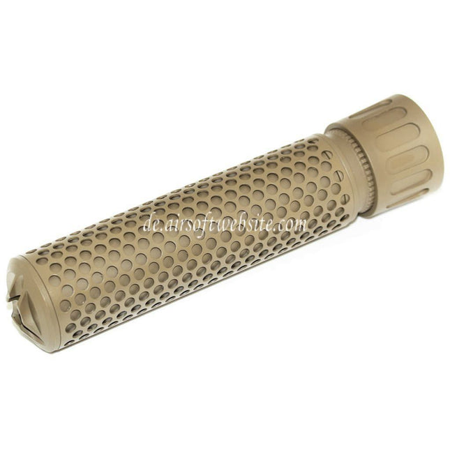 5KU 179mm 7 Zoll KAC Stil QDC/CQB Schalldämpfer mit Mündungsfeuerdämpfer Geeignet für -14mm CCW Gegen den Uhrzeigersinn Lauf Gewehre Airsoft