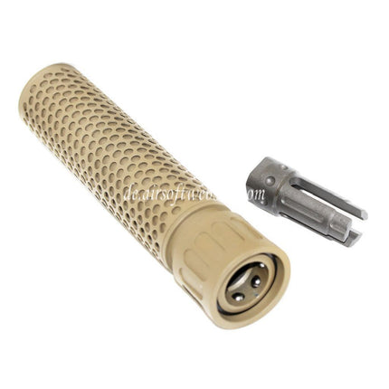 5KU 179mm 7 Zoll KAC Stil QDC/CQB Schalldämpfer mit Mündungsfeuerdämpfer Geeignet für -14mm CCW Gegen den Uhrzeigersinn Lauf Gewehre Airsoft