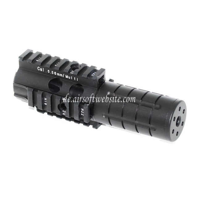 5KU Mini Patriot vordere Kit Handschutz Schienen System Geeignet für WA M4 M16 Serie GBB Gewehre Airsoft Schwarz