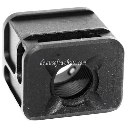 5KU SPARC-M Kompensator -14mm CCW gegen den Uhrzeigersinn Geeignet für Tokyo Marui G17 G18C GBB Pistolen Airsoft Schwarz