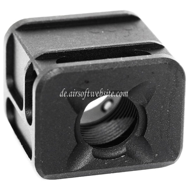 5KU SPARC-M Kompensator -14mm CCW gegen den Uhrzeigersinn Geeignet für Tokyo Marui G17 G18C GBB Pistolen Airsoft Schwarz