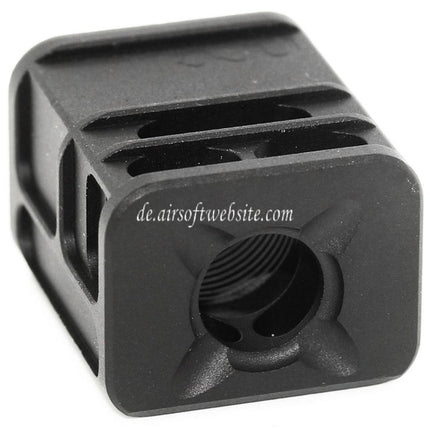 5KU SPARC-L Kompensator -14mm CCW gegen den Uhrzeigersinn Geeignet für Tokyo Marui G17 G18C GBB Pistolen Airsoft Schwarz