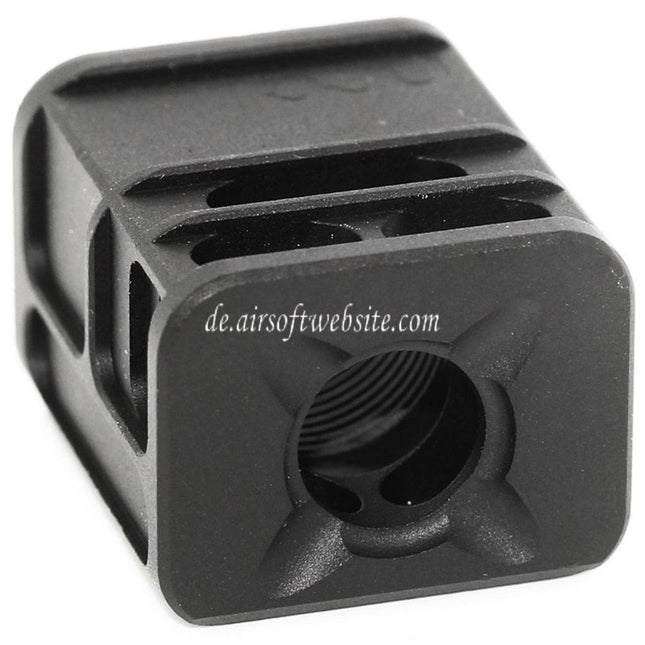 5KU SPARC-L Kompensator -14mm CCW gegen den Uhrzeigersinn Geeignet für Tokyo Marui G17 G18C GBB Pistolen Airsoft Schwarz